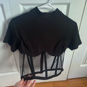 Mistress Rocks mesh crop top
